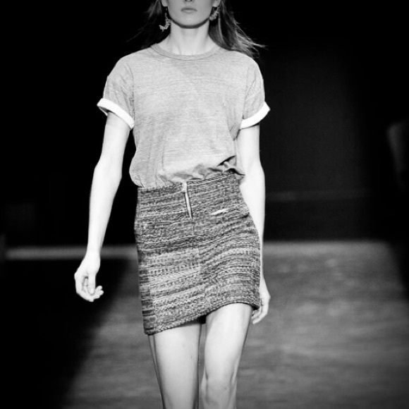 ISABEL MARANTXS / S / 2Short Wool Knit Mini Zip Skirt